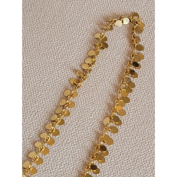 Gold-Tone Disc Dangle Necklace & Earring Set – Lightweight & Chic - Picture 8 of 8